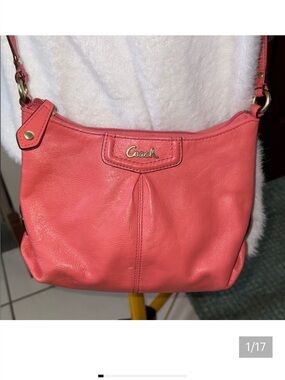 Coach Ashley mini Crossbody bag
Genuine smooth leather  coral brass hardware EUC